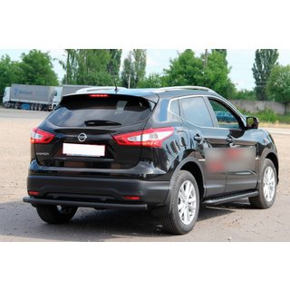 Zadný ochranný oblúk AK002 Black (nerez) Nissan Qashqai 2014–2021 fotografia 1