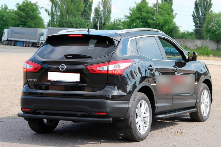 Nissan Qashqai 2014–2021 Zadný ochranný oblúk AK002 Black (nerez) Image
