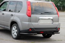 Nissan X-trail T31 2007–2014 Zadné rohy AK003 Black (2 ks, nerez) fotografia 2