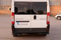 Fiat Ducato 2006–2025 Zadné rohové diely AK003 Black (2 ks, nehrdzavejúca oceľ) fotografia 6