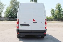 Renault Master 2011–2023 Zadné rohové diely AK003 Black (2 ks, nehrdzavejúca oceľ) fotografia 3