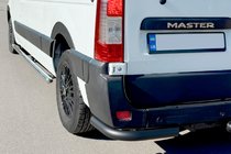Renault Master 2011–2023 Zadné rohové diely AK003 Black (2 ks, nehrdzavejúca oceľ) fotografia 4