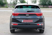 Kia Sportage 2015–2021 Zadné rohové chrániče AK003 Black (nerez) fotografia 3