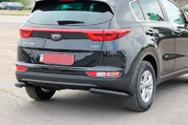 Kia Sportage 2015–2021 Zadné rohové chrániče AK003 Black (nerez) fotografia 2