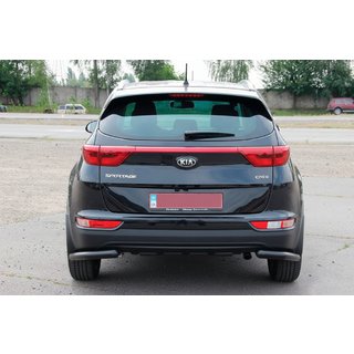 Zadné rohové chrániče AK003 Black (nerez) Kia Sportage 2015–2021 fotografia 3