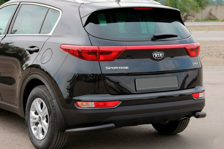 Kia Sportage 2015–2021 Zadné rohové chrániče AK003 Black (nerez) Image