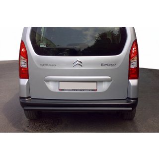 Zadný ochranný oblúk Black (nerez) 60 mm Citroen Berlingo 2008–2018 fotografia 1