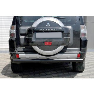 Zadný ochranný oblúk AK002 Black (nerez) Mitsubishi Pajero Wagon III 1999–2006 fotografia 1
