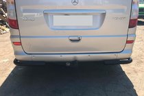 Mercedes Vito W639 2004–2014 Zadné rohové chrániče AK003 Black (2 ks, nerez) pre stredný a dlhý rázvor fotografia 6