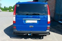 Mercedes Vito W639 2004–2014 Zadné rohové chrániče AK003 Black (2 ks, nerez) pre stredný a dlhý rázvor fotografia 9