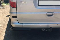 Mercedes Vito W639 2004–2014 Zadné rohové chrániče AK003 Black (2 ks, nerez) pre stredný a dlhý rázvor fotografia 5