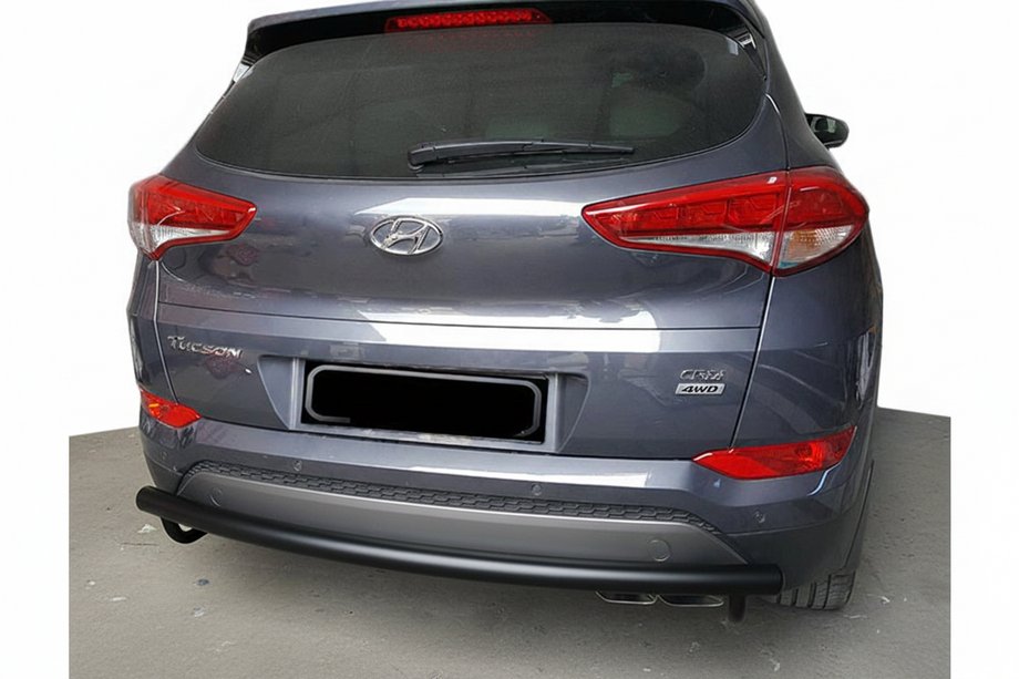 Hyundai Tucson TL 2016–2021 Zadný ochranný oblúk AK002 Black (nerez) Image