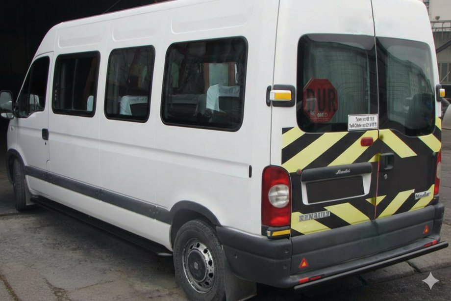 Renault Master 1998–2010 Zadný ochranný oblúk AK002 Black (nerez) Image