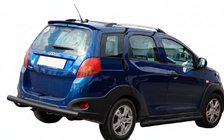Chery Beat 2009–2015 Zadný ochranný rám AK002 Black (2 ks, nerez) fotografia 2