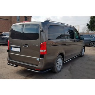 Zadná ochrana rohov AK003 Black (nerez) Mercedes Vito/V-trieda W447 2014– fotografia 2