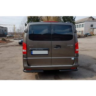 Zadná ochrana rohov AK003 Black (nerez) Mercedes Vito/V-trieda W447 2014– fotografia 3