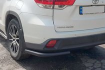 Toyota Highlander 2013–2019 Zadné rohové oblúky Black (2 ks, nerez) fotografia 1