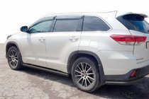 Toyota Highlander 2013–2019 Zadné rohové oblúky Black (2 ks, nerez) fotografia 2