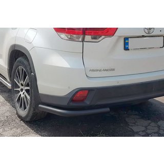 Zadné rohové oblúky Black (2 ks, nerez) Toyota Highlander 2013–2019 fotografia 1