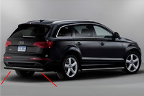 Audi Q7 2005–2015 Zadný ochranný rám AK002 Black (nerez) fotografia 1