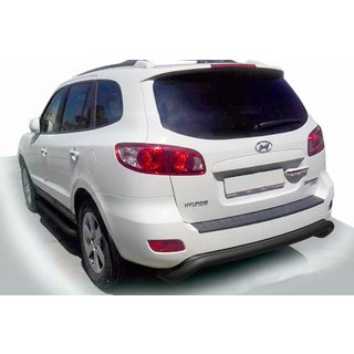 Zadný ochranný oblúk AK007 Black (nerez) Hyundai Santa Fe 2 2006–2012