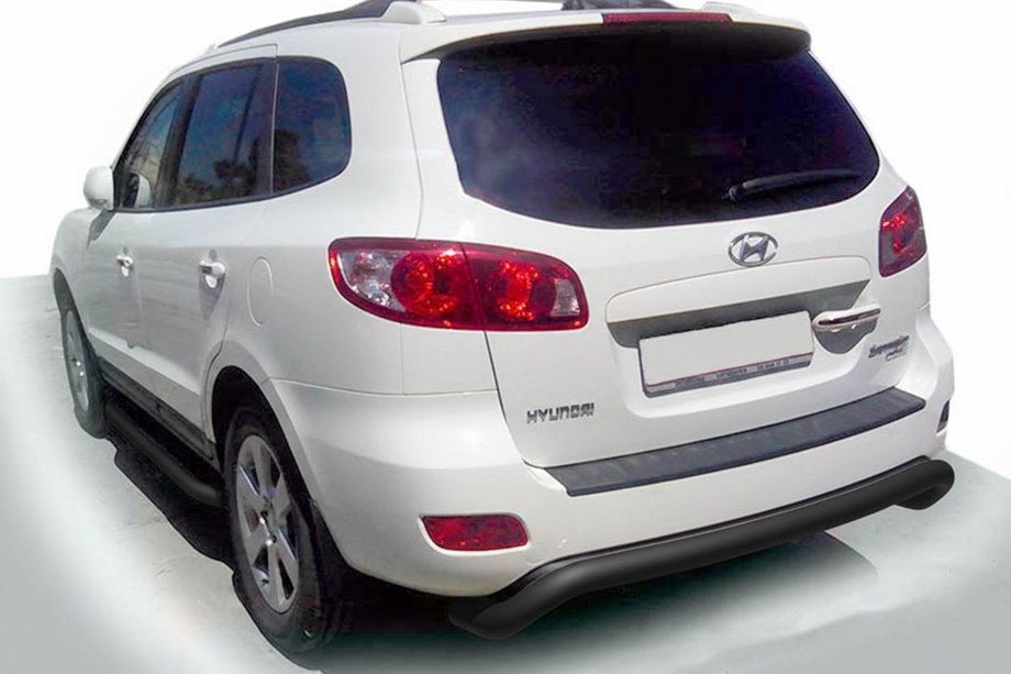 Hyundai Santa Fe 2 2006–2012 Zadný ochranný oblúk AK007 Black (nerez) Fotografia 1