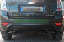 Chevrolet Captiva 2006–2019 Zadný ochranný oblúk AK007 Black (nerez) fotografia 1