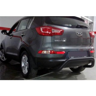 Zadný ochranný oblúk AK007 Black (nerez) Kia Sportage 2010–2015 fotografia 1