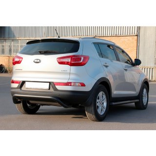 Zadný ochranný oblúk AK007 Black (nerez) Kia Sportage 2010–2015 fotografia 3
