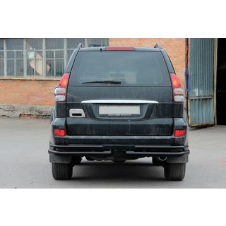 Zadné dvojité rohové oblúky AK003-1 Black (2 ks, nerez) Toyota Land Cruiser Prado 120 2002–2009 fotografia 2