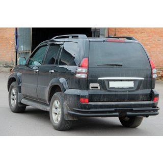Zadné dvojité rohové oblúky AK003-1 Black (2 ks, nerez) Toyota Land Cruiser Prado 120 2002–2009 fotografia 3