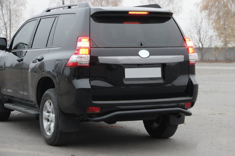 Toyota Land Cruiser Prado 150 2009–2023 Zadný ochranný oblúk AK008 Black (nehrdzavejúca oceľ) Fotografia 1