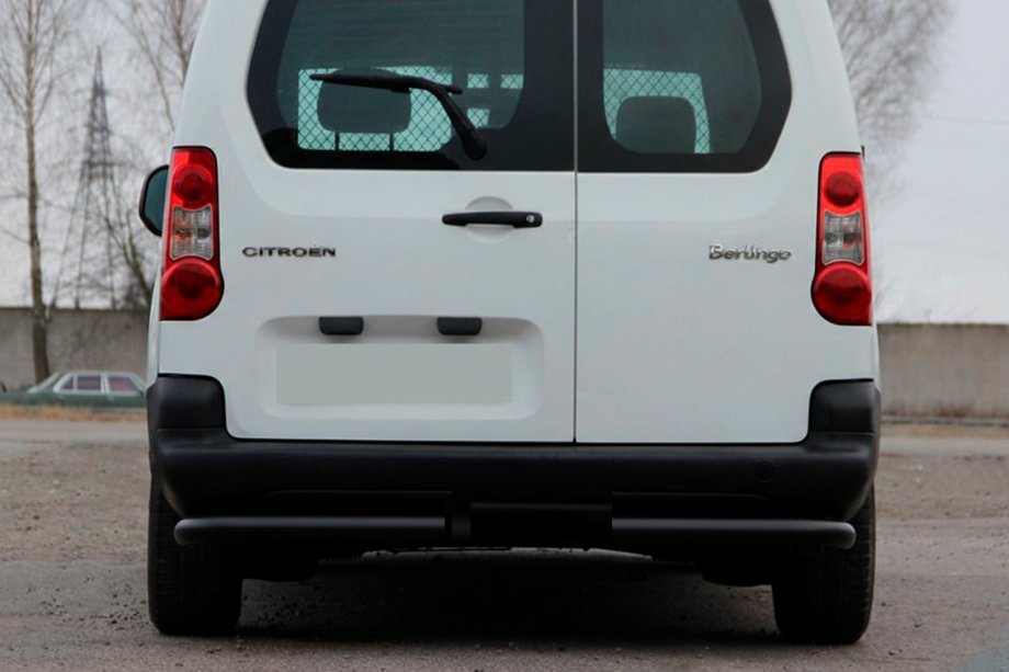 Peugeot Partner Tepee 2008–2018 Zadné rohy AK-003 Black (nerez) Image