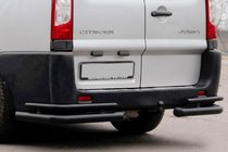 Peugeot Expert 2007–2016 Zadné rohové oblúky AK-003-Double Black (2 ks, nerez) fotografia 1