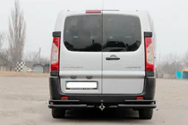 Fiat Scudo 2007–2015 Zadné rohové oblúky AK003-Double Black (2 ks, nerez) fotografia 2