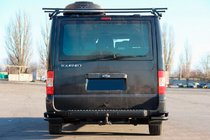 Ford Transit 2000–2014 Zadné rohové oblúky AK003-Double Black (nerez) fotografia 3