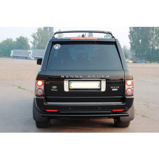 Zadná ochranná rampa AK002-Dvojitá Black (nerez) Range Rover III L322 2002–2012 fotografia 2