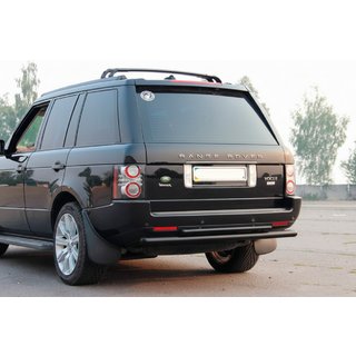 Zadná ochranná rampa AK002-Dvojitá Black (nerez) Range Rover III L322 2002–2012 fotografia 1
