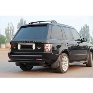 Zadná ochranná rampa AK002-Dvojitá Black (nerez) Range Rover III L322 2002–2012 fotografia 3