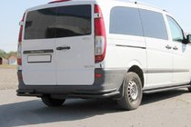 Mercedes Vito W639 2004–2014 Zadné rohové ochranné oblúky AK003-Double Black (2 ks, nerez) fotografia 1