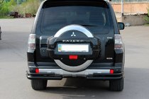 Mitsubishi Pajero Wagon IV 2006–2021 AK003 zadný oblúk, dvojitý, čierny (nerez) fotografia 3