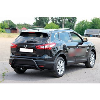 Zadný ochranný oblúk AK007-1 Black (nerez) Nissan Qashqai 2014–2021 fotografia 3