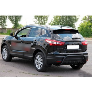 Zadný ochranný oblúk AK007-1 Black (nerez) Nissan Qashqai 2014–2021 fotografia 4
