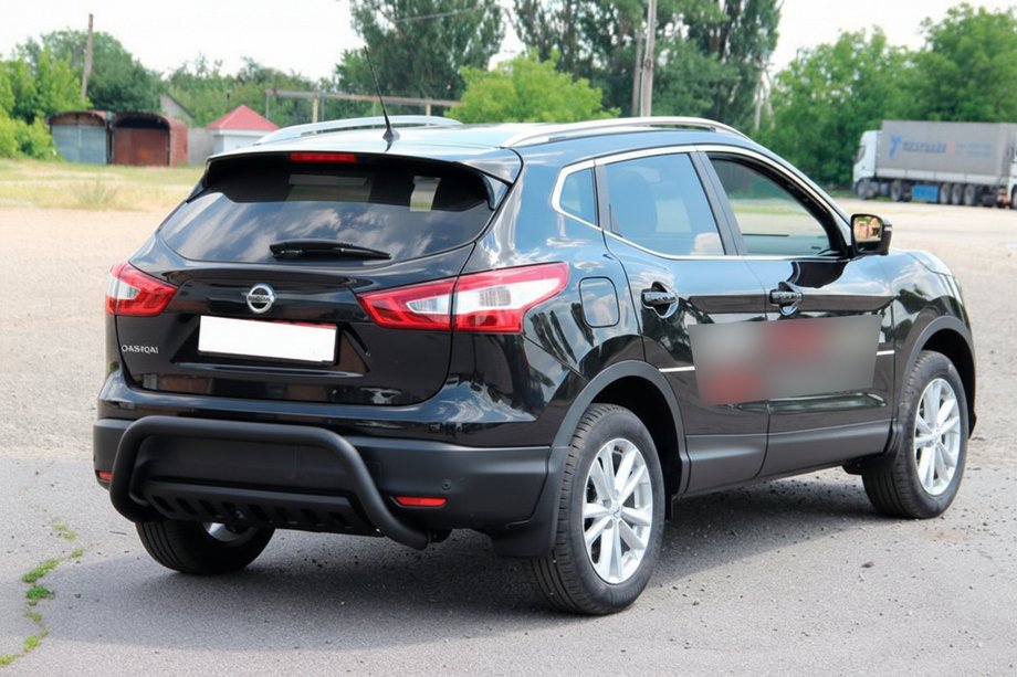 Nissan Qashqai 2014–2021 Zadný ochranný oblúk AK007-1 Black (nerez) Fotografia 3