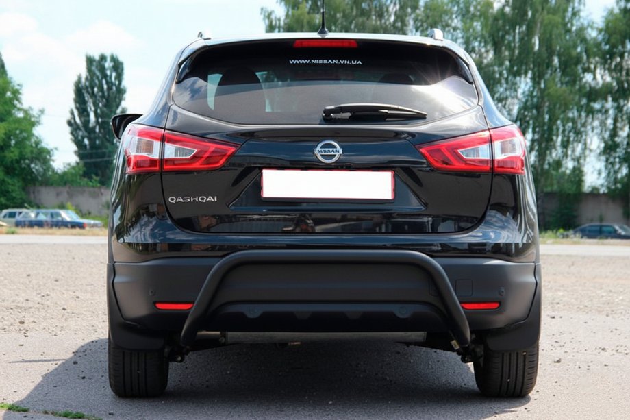 Nissan Qashqai 2014–2021 Zadný ochranný oblúk AK007-1 Black (nerez) Fotografia 5