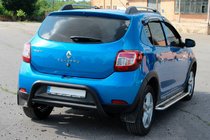 Renault Sandero 2013–2022 Zadný oblúk AK007 Black (nerez) fotografia 4