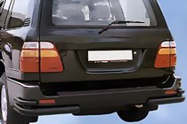 Toyota Land Cruiser 100 1998–2007 Zadné rohové chrániče AK003-Double Black (2 ks, nerez) fotografia 3