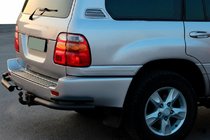 Toyota Land Cruiser 100 1998–2007 Zadné rohové chrániče AK003-Double Black (2 ks, nerez) fotografia 1