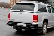 Volkswagen Amarok 2010–2022 Zadné rohové chrániče AK003-Double Black (2 ks, nerez) fotografia 1
