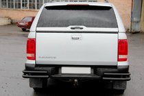 Volkswagen Amarok 2010–2022 Zadné rohové chrániče AK003-Double Black (2 ks, nerez) fotografia 5